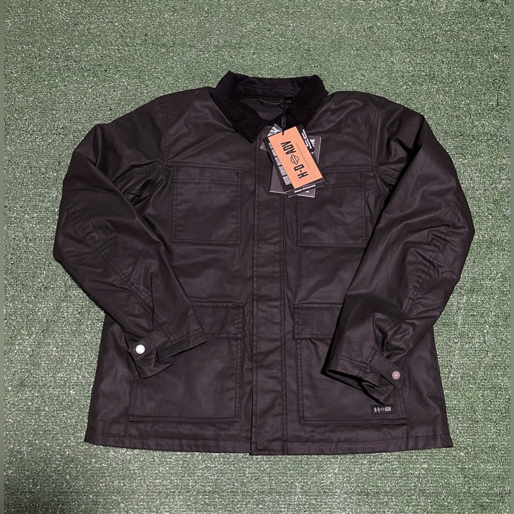 Harley-Davidson Men's Medium Mesa Waxed Riding Jacket Black Beauty NEW w TAGS